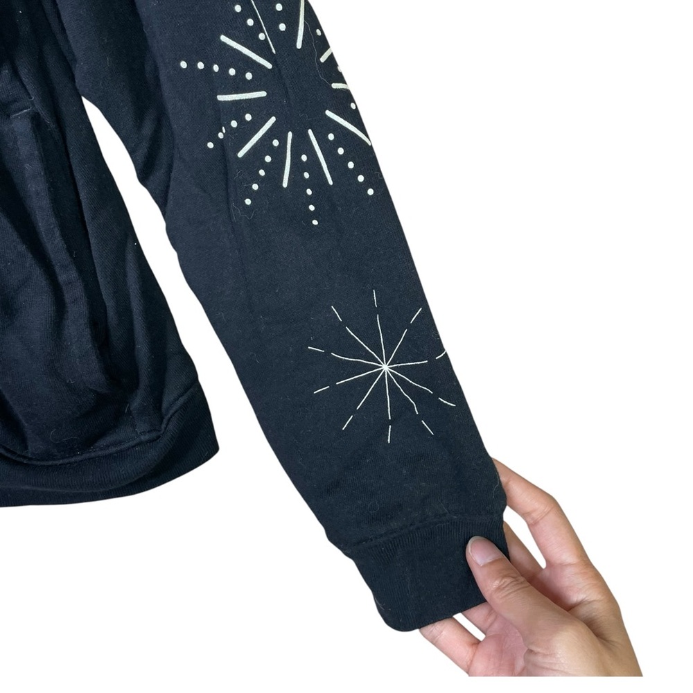 Disney World Hoodie 1X 100th Anniversary Mickey & Friends Black Zip Up Embroided - Picture 6 of 11